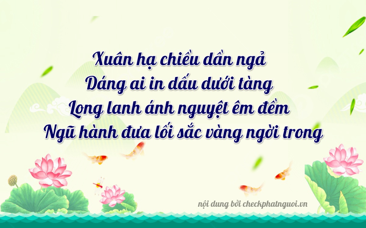Bài thơ ý nghĩa cho <b>biển số 14B6-28818</b> tại website checkphatnguoi.vn