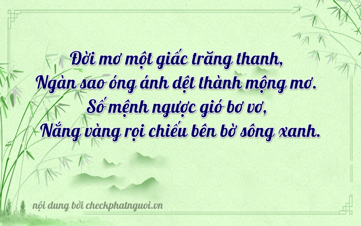 Bài thơ ý nghĩa cho <b>biển số 14C-09141</b> tại website checkphatnguoi.vn
