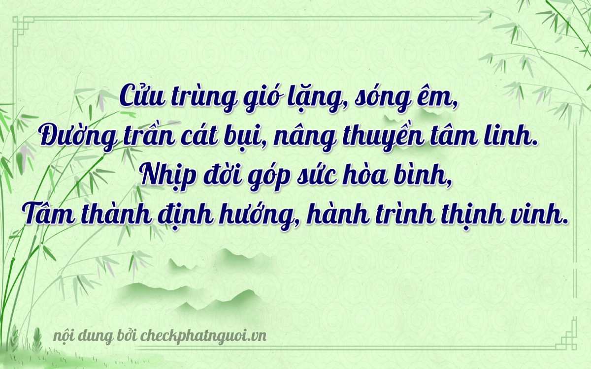 Bài thơ ý nghĩa cho <b>biển số 14C-21928</b> tại website checkphatnguoi.vn