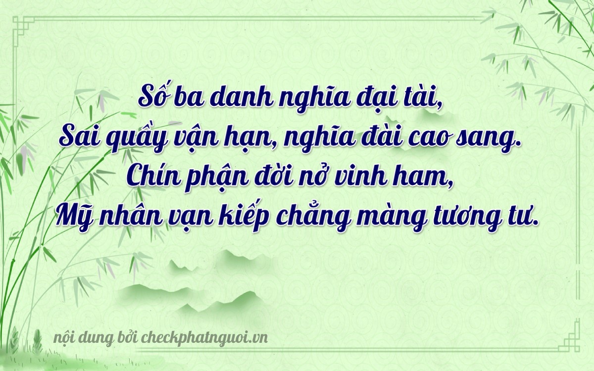 Bài thơ ý nghĩa cho <b>biển số 14C-33969</b> tại website checkphatnguoi.vn
