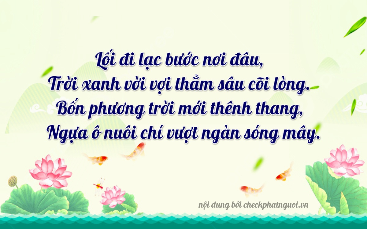 Bài thơ ý nghĩa cho <b>biển số 14C-41760</b> tại website checkphatnguoi.vn