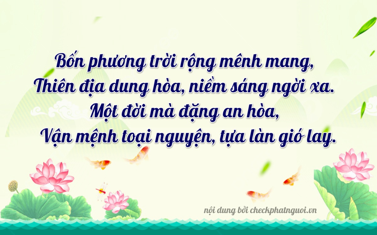Bài thơ ý nghĩa cho <b>biển số 14C-42105</b> tại website checkphatnguoi.vn