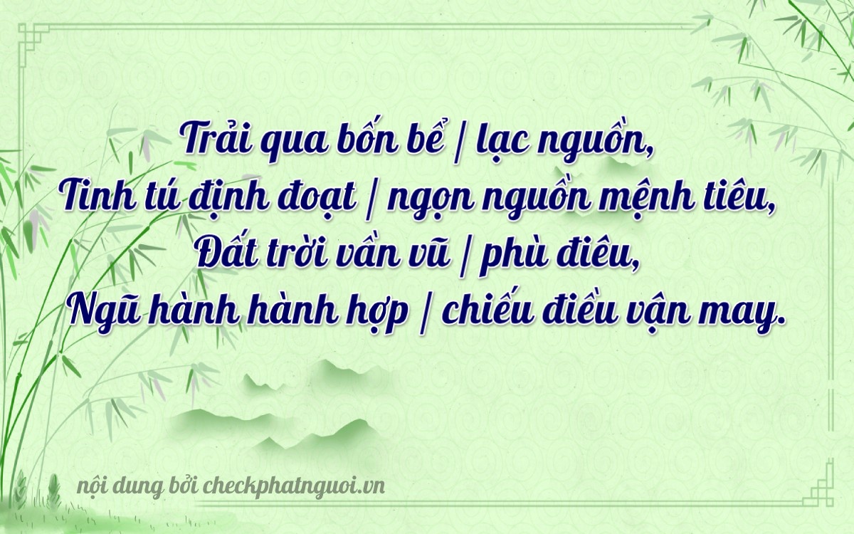 Bài thơ ý nghĩa cho <b>biển số 14C-42474</b> tại website checkphatnguoi.vn