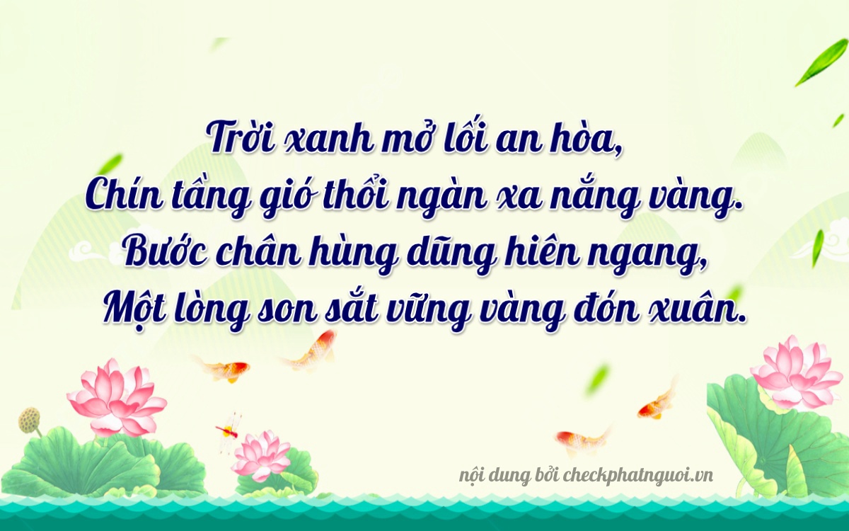 Bài thơ ý nghĩa cho <b>biển số 14C-42961</b> tại website checkphatnguoi.vn