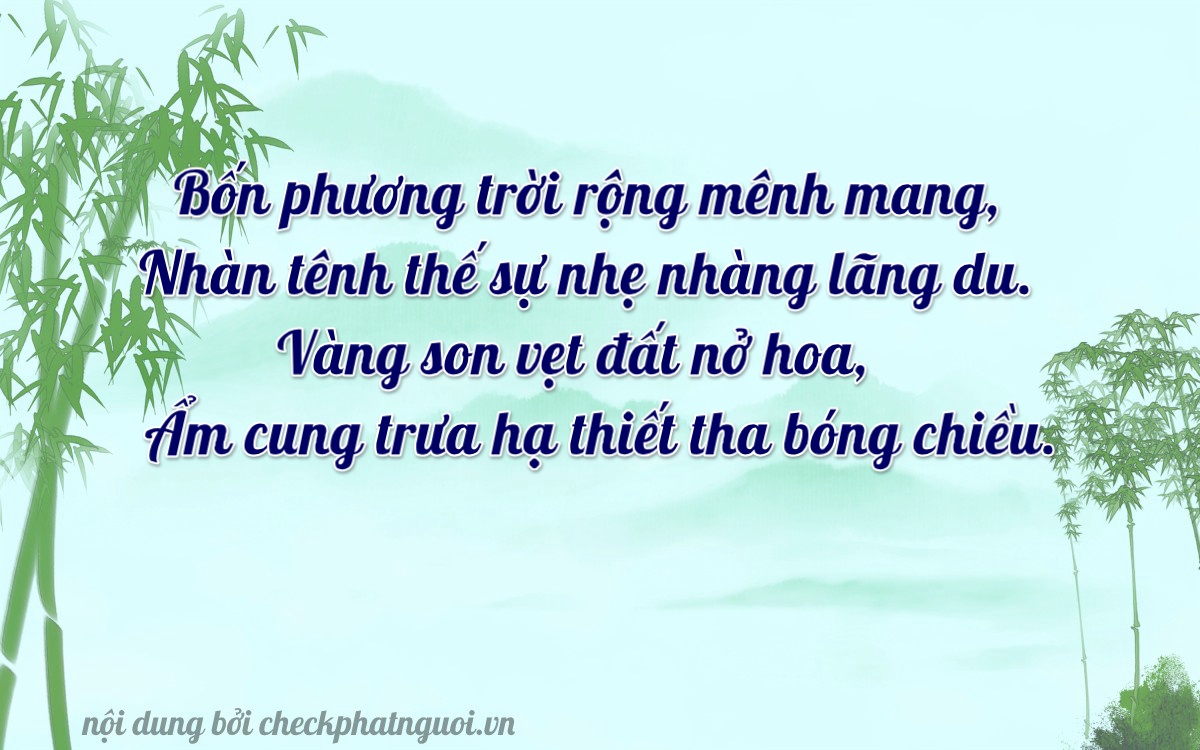 Bài thơ ý nghĩa cho <b>biển số 14C-43670</b> tại website checkphatnguoi.vn