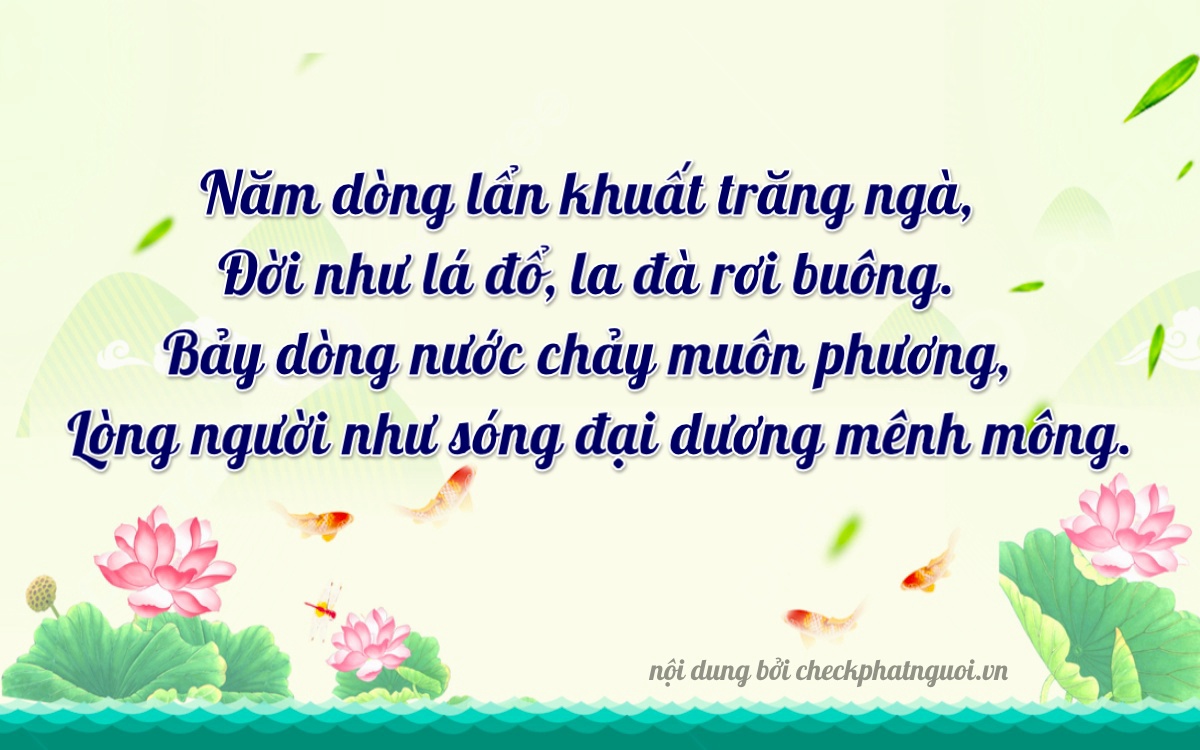 Bài thơ ý nghĩa cho <b>biển số 14C-56799</b> tại website checkphatnguoi.vn