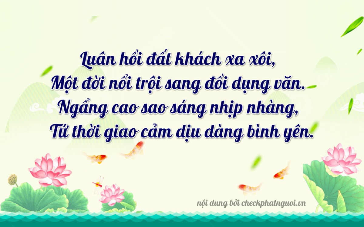 Bài thơ ý nghĩa cho <b>biển số 14C-91204</b> tại website checkphatnguoi.vn