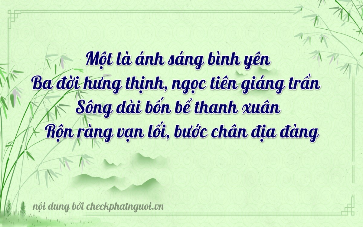 Bài thơ ý nghĩa cho <b>biển số 14E-01341</b> tại website checkphatnguoi.vn
