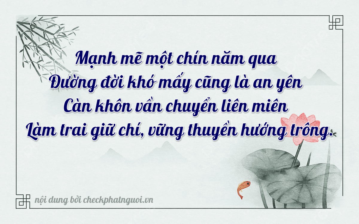 Bài thơ ý nghĩa cho <b>biển số 14E-01596</b> tại website checkphatnguoi.vn