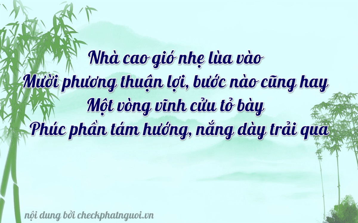 Bài thơ ý nghĩa cho <b>biển số 14H-05124</b> tại website checkphatnguoi.vn