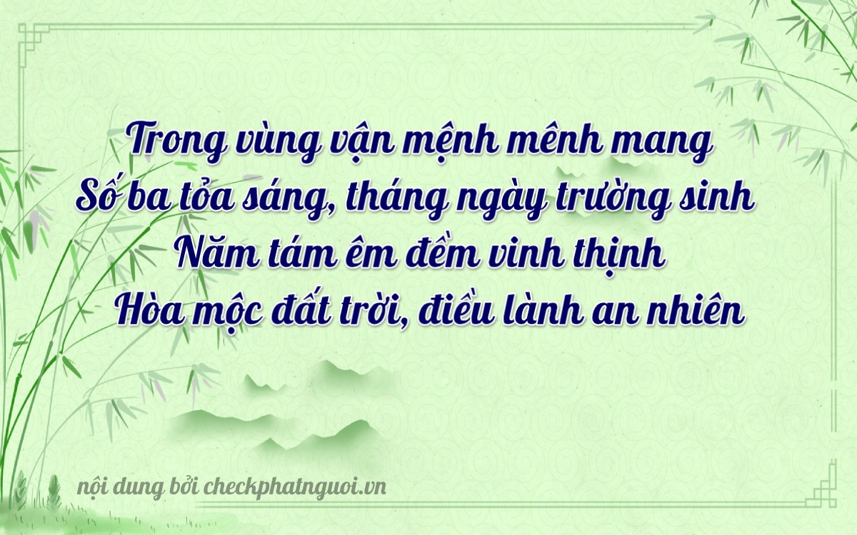 Bài thơ ý nghĩa cho <b>biển số 14K-03085</b> tại website checkphatnguoi.vn