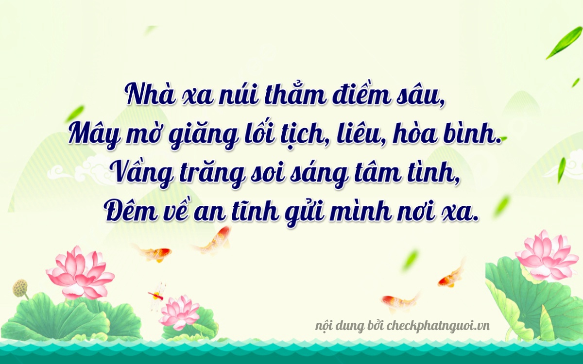 Bài thơ ý nghĩa cho <b>biển số 14K-06604</b> tại website checkphatnguoi.vn