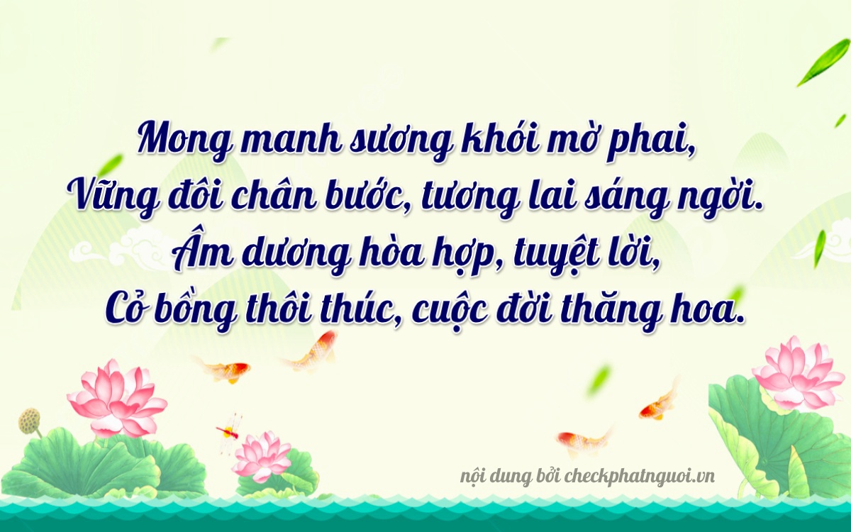 Bài thơ ý nghĩa cho <b>biển số 14K-23589</b> tại website checkphatnguoi.vn
