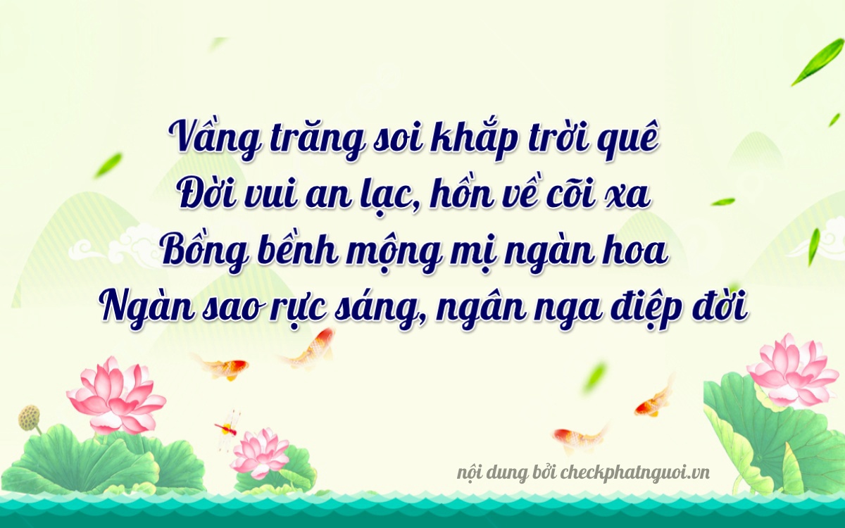 Bài thơ ý nghĩa cho <b>biển số 14N1-08833</b> tại website checkphatnguoi.vn