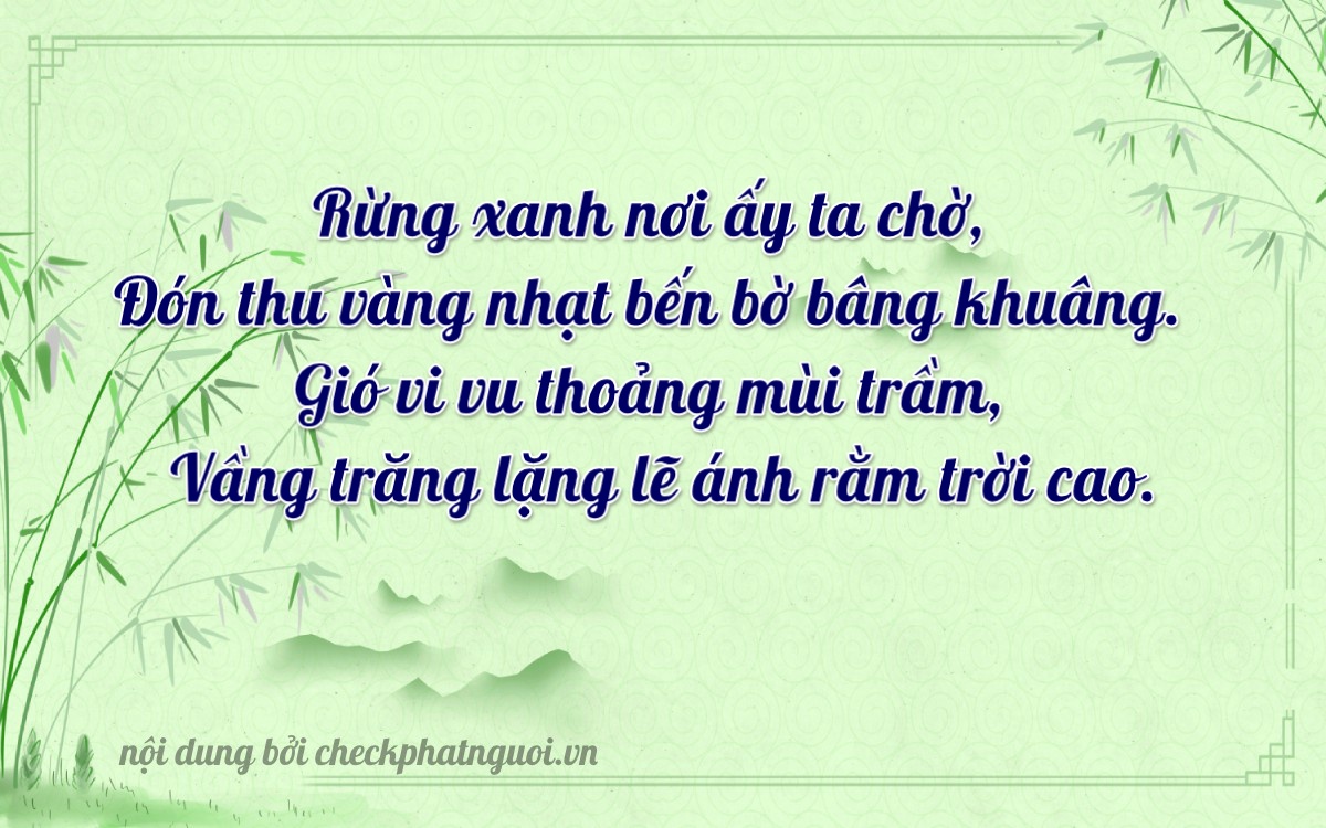 Bài thơ ý nghĩa cho <b>biển số 14P-91855</b> tại website checkphatnguoi.vn