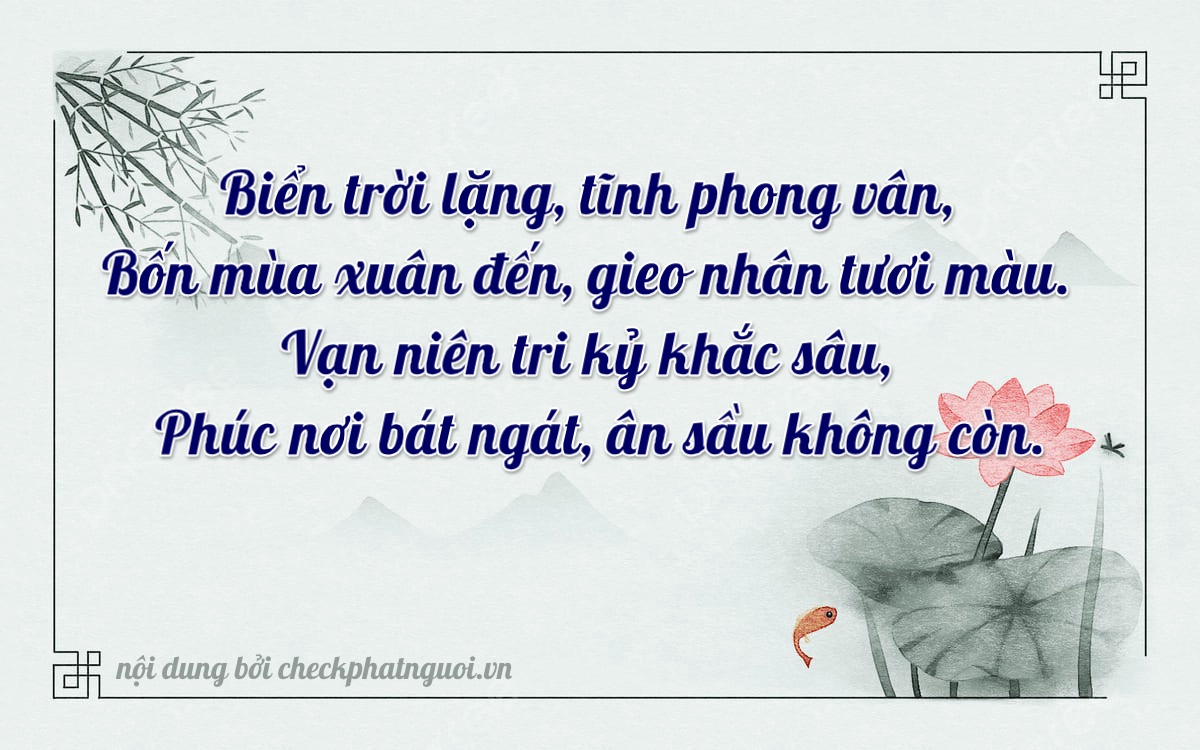 Bài thơ ý nghĩa cho <b>biển số 14S1-14457</b> tại website checkphatnguoi.vn