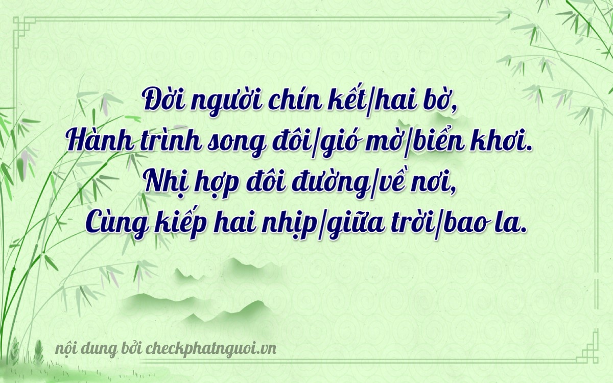 Bài thơ ý nghĩa cho <b>biển số 14S-1922</b> tại website checkphatnguoi.vn