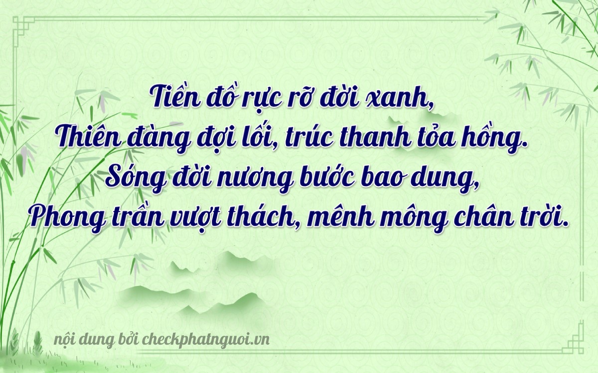 Bài thơ ý nghĩa cho <b>biển số 14X1-10009</b> tại website checkphatnguoi.vn