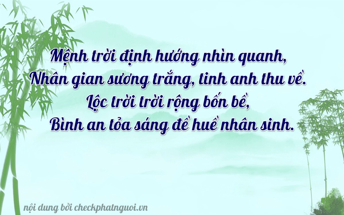 Bài thơ ý nghĩa cho <b>biển số 14X1-45318</b> tại website checkphatnguoi.vn