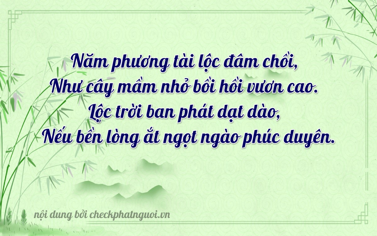 Bài thơ ý nghĩa cho <b>biển số 14X1-51687</b> tại website checkphatnguoi.vn