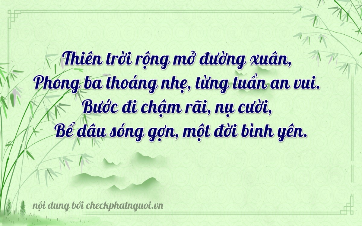 Bài thơ ý nghĩa cho <b>biển số 14X1-54447</b> tại website checkphatnguoi.vn