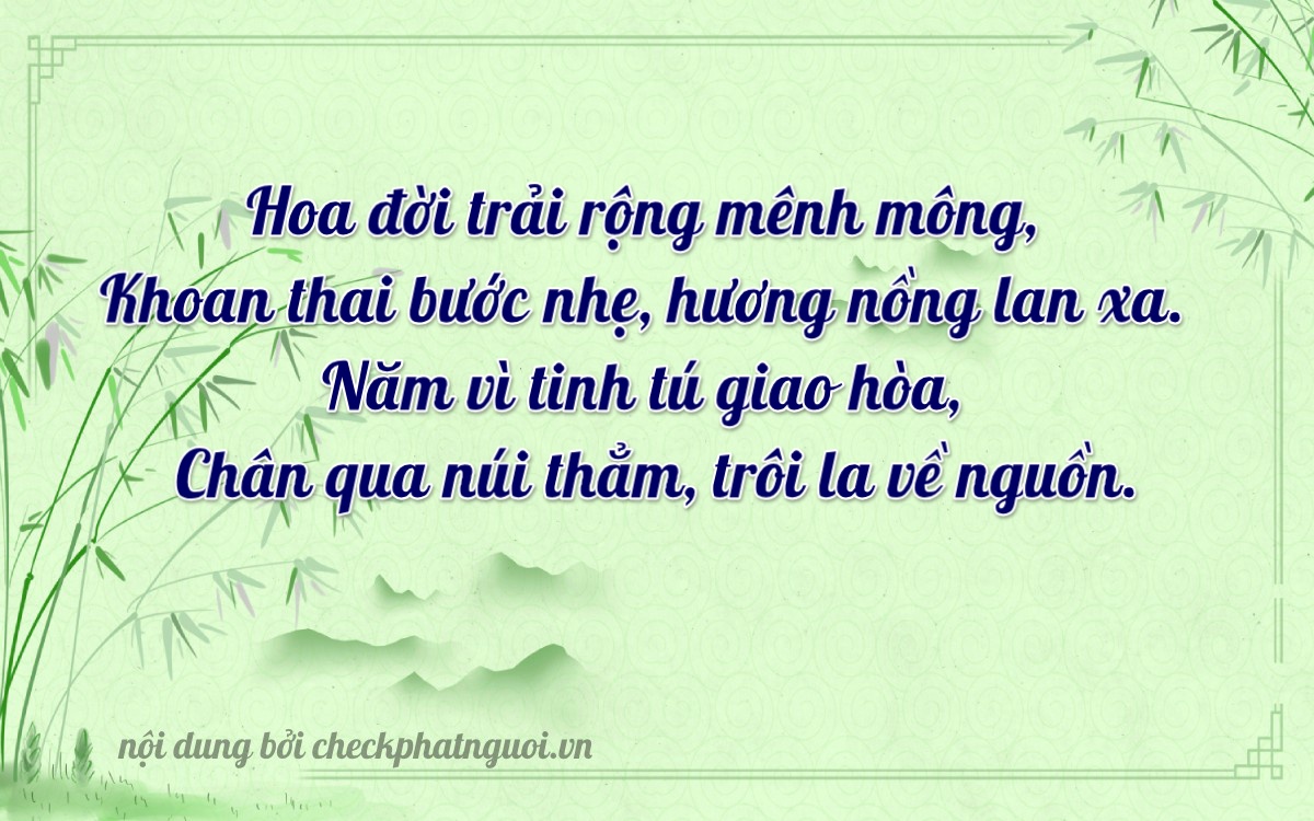 Bài thơ ý nghĩa cho <b>biển số 14X-29228</b> tại website checkphatnguoi.vn