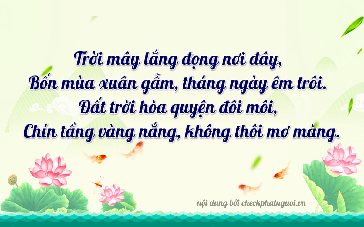 Bài thơ ý nghĩa cho <b>biển số 14Z1-40954</b> tại website checkphatnguoi.vn