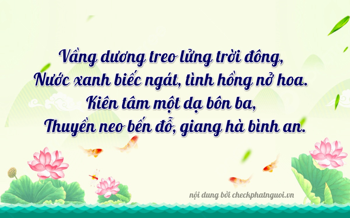 Bài thơ ý nghĩa cho <b>biển số 14Z1-60810</b> tại website checkphatnguoi.vn