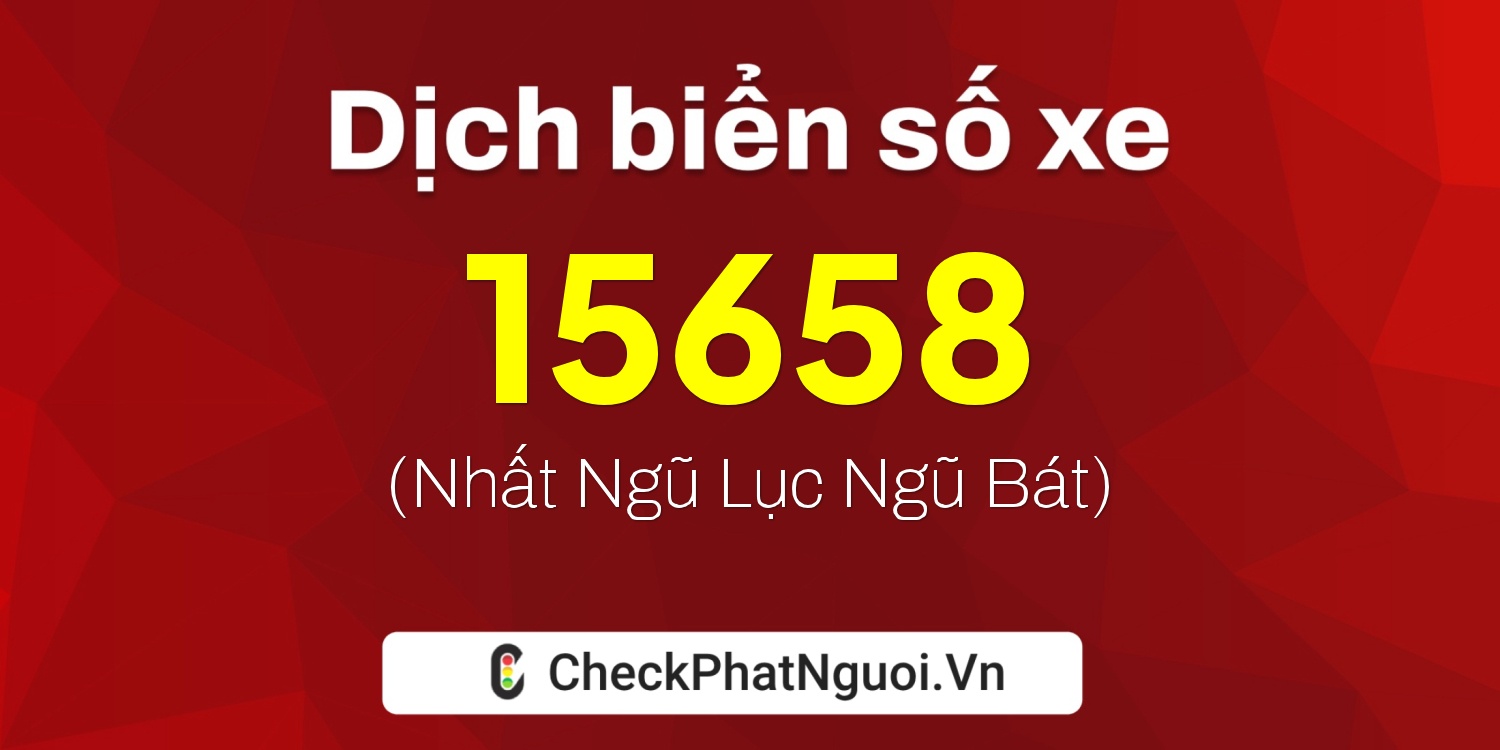 Dịch ý nghĩa <b>biển số xe 69B1-15658</b> tại website checkphatnguoi.vn