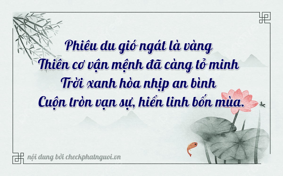 Bài thơ ý nghĩa cho <b>biển số 15A-00739</b> tại website checkphatnguoi.vn
