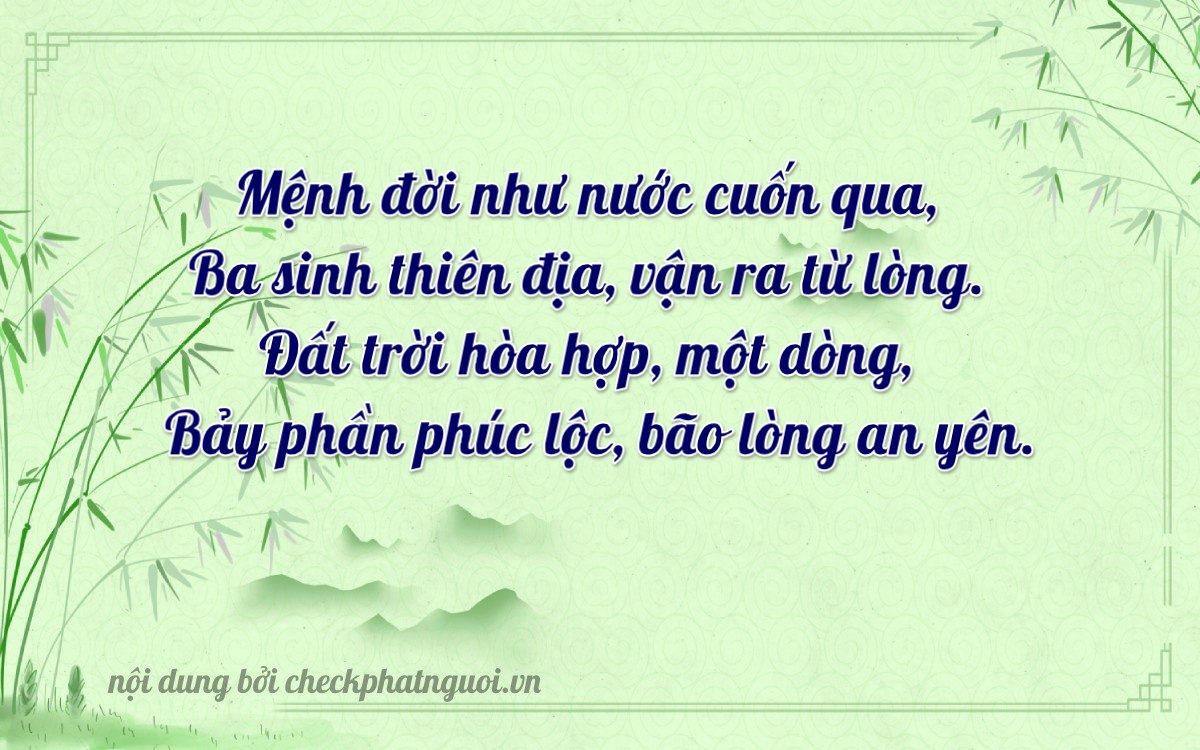 Bài thơ ý nghĩa cho <b>biển số 15A-01317</b> tại website checkphatnguoi.vn