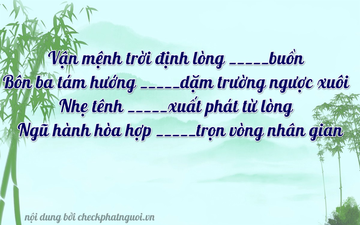 Bài thơ ý nghĩa cho <b>biển số 15A-06044</b> tại website checkphatnguoi.vn