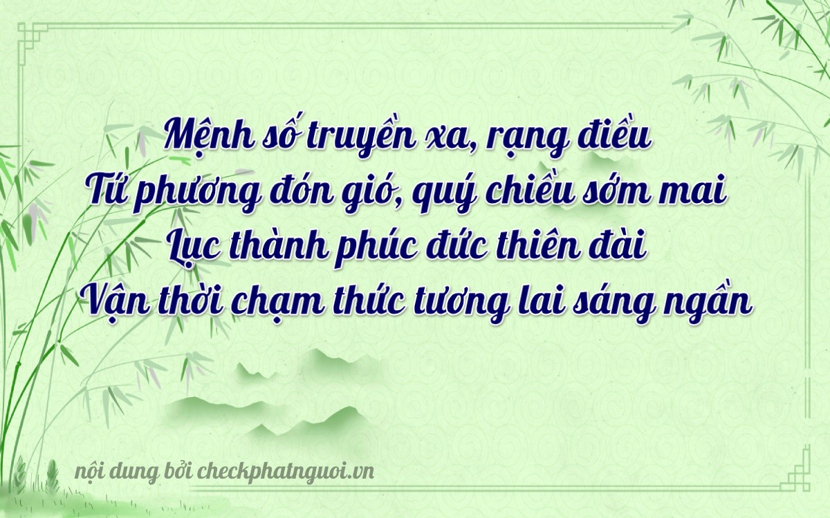 Bài thơ ý nghĩa cho <b>biển số 15A1-01463</b> tại website checkphatnguoi.vn