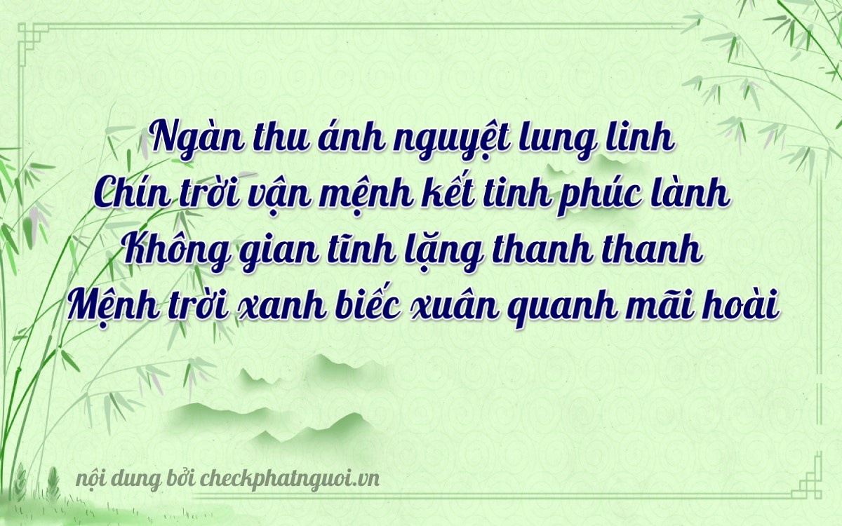 Bài thơ ý nghĩa cho <b>biển số 15A-10390</b> tại website checkphatnguoi.vn