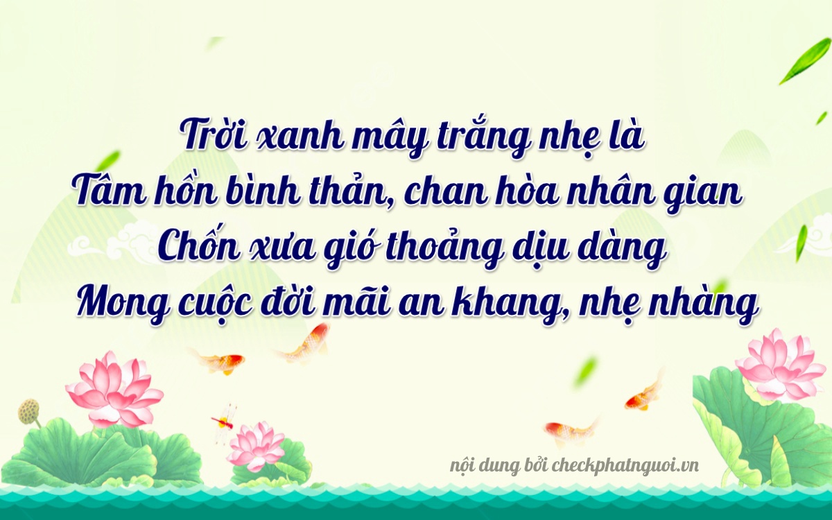 Bài thơ ý nghĩa cho <b>biển số 15A-13069</b> tại website checkphatnguoi.vn