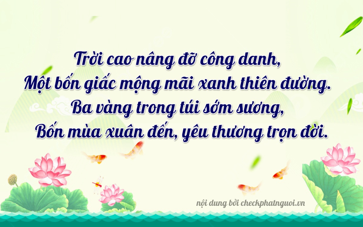 Bài thơ ý nghĩa cho <b>biển số 15A-14134</b> tại website checkphatnguoi.vn