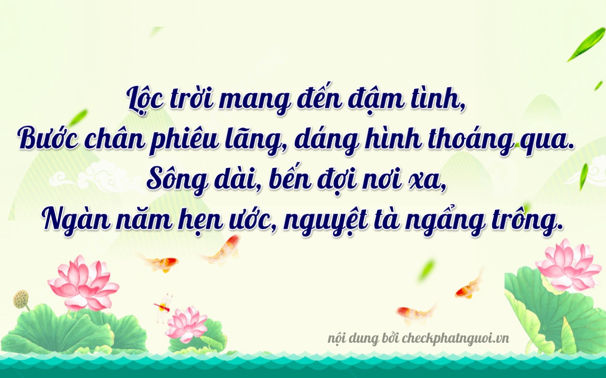 Bài thơ ý nghĩa cho <b>biển số 15A-14679</b> tại website checkphatnguoi.vn