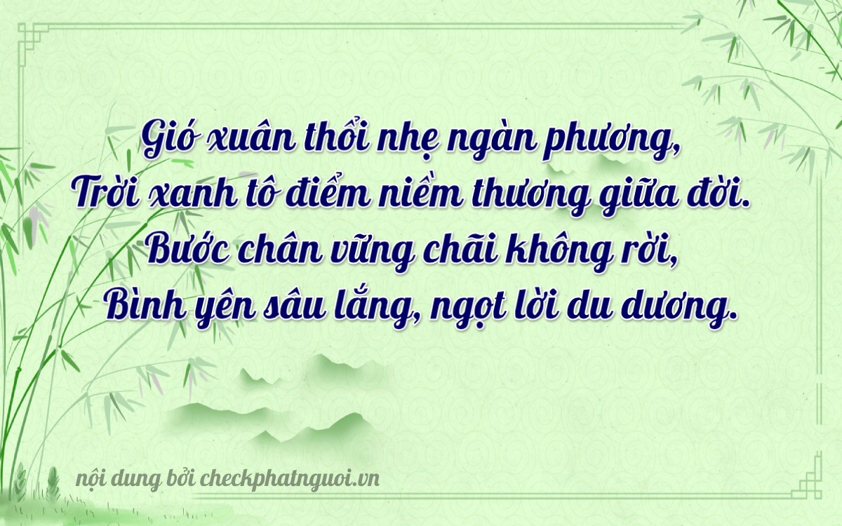 Bài thơ ý nghĩa cho <b>biển số 15A-14769</b> tại website checkphatnguoi.vn