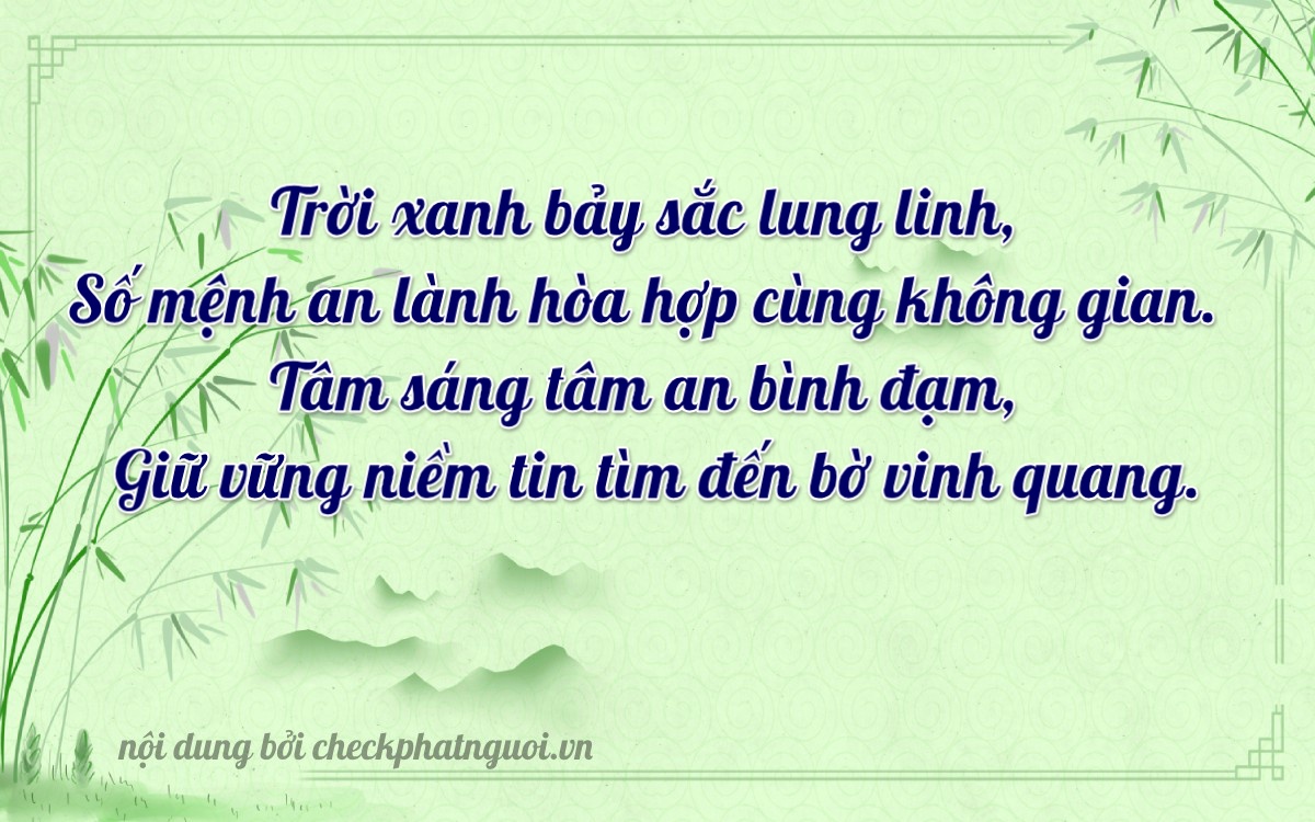 Bài thơ ý nghĩa cho <b>biển số 15A-14773</b> tại website checkphatnguoi.vn