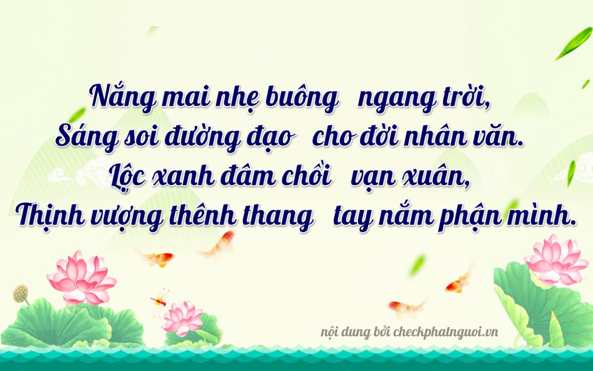 Bài thơ ý nghĩa cho <b>biển số 15A-17272</b> tại website checkphatnguoi.vn