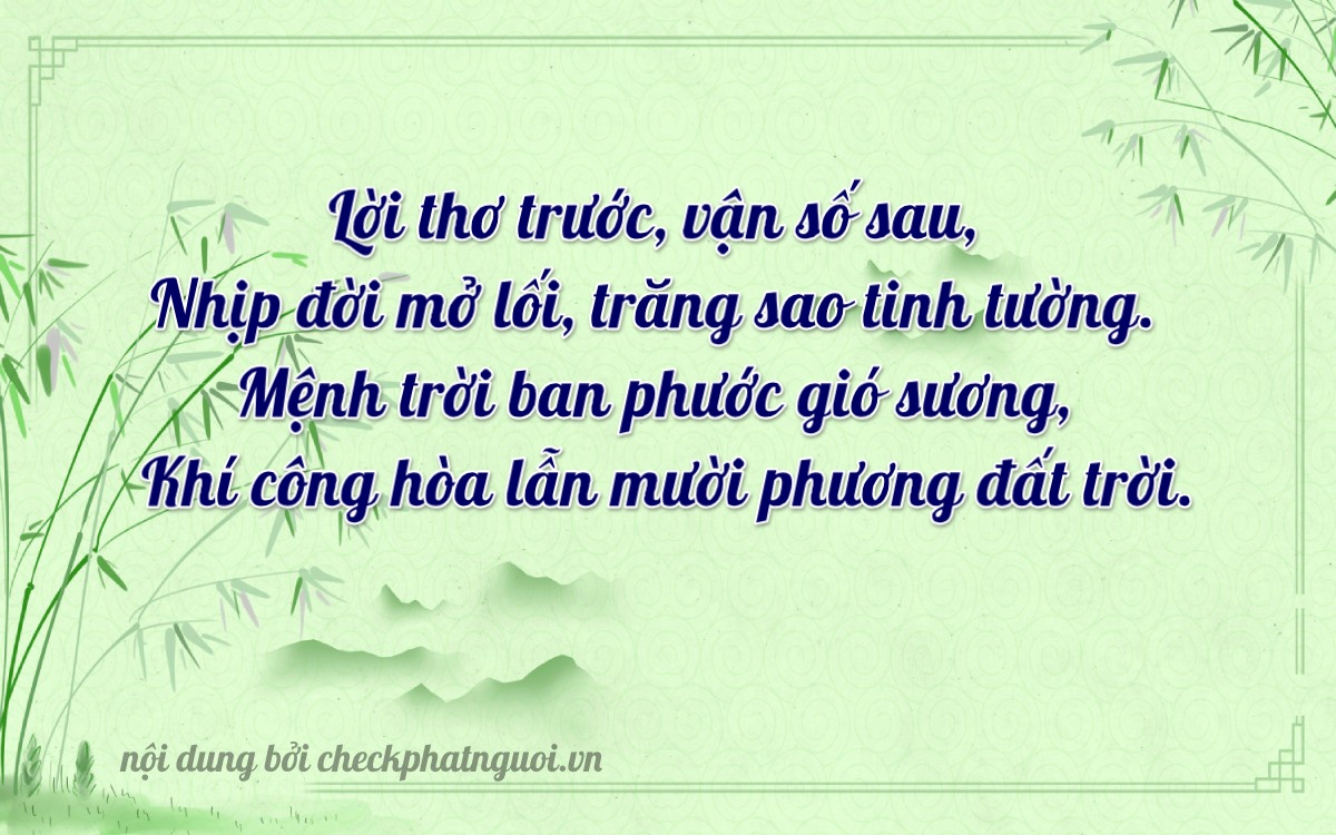 Bài thơ ý nghĩa cho <b>biển số 15A-19994</b> tại website checkphatnguoi.vn