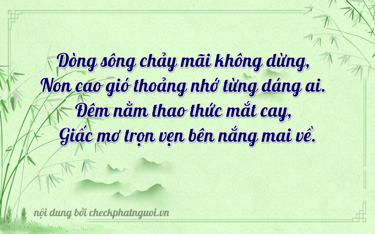 Bài thơ ý nghĩa cho <b>biển số 15A-20439</b> tại website checkphatnguoi.vn