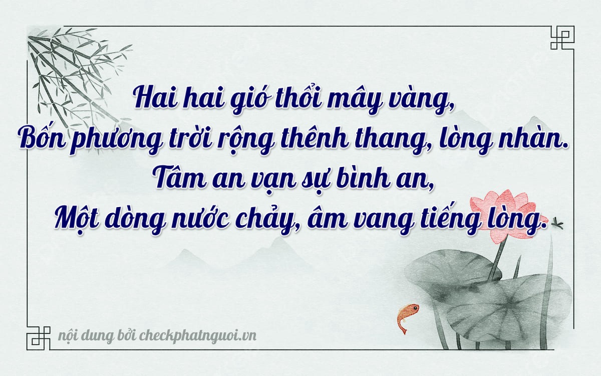 Bài thơ ý nghĩa cho <b>biển số 15A-21231</b> tại website checkphatnguoi.vn