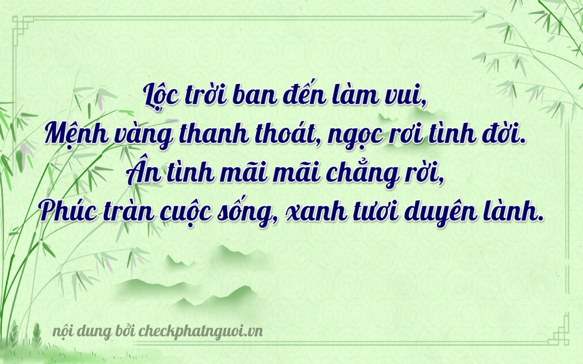 Bài thơ ý nghĩa cho <b>biển số 15A-23345</b> tại website checkphatnguoi.vn