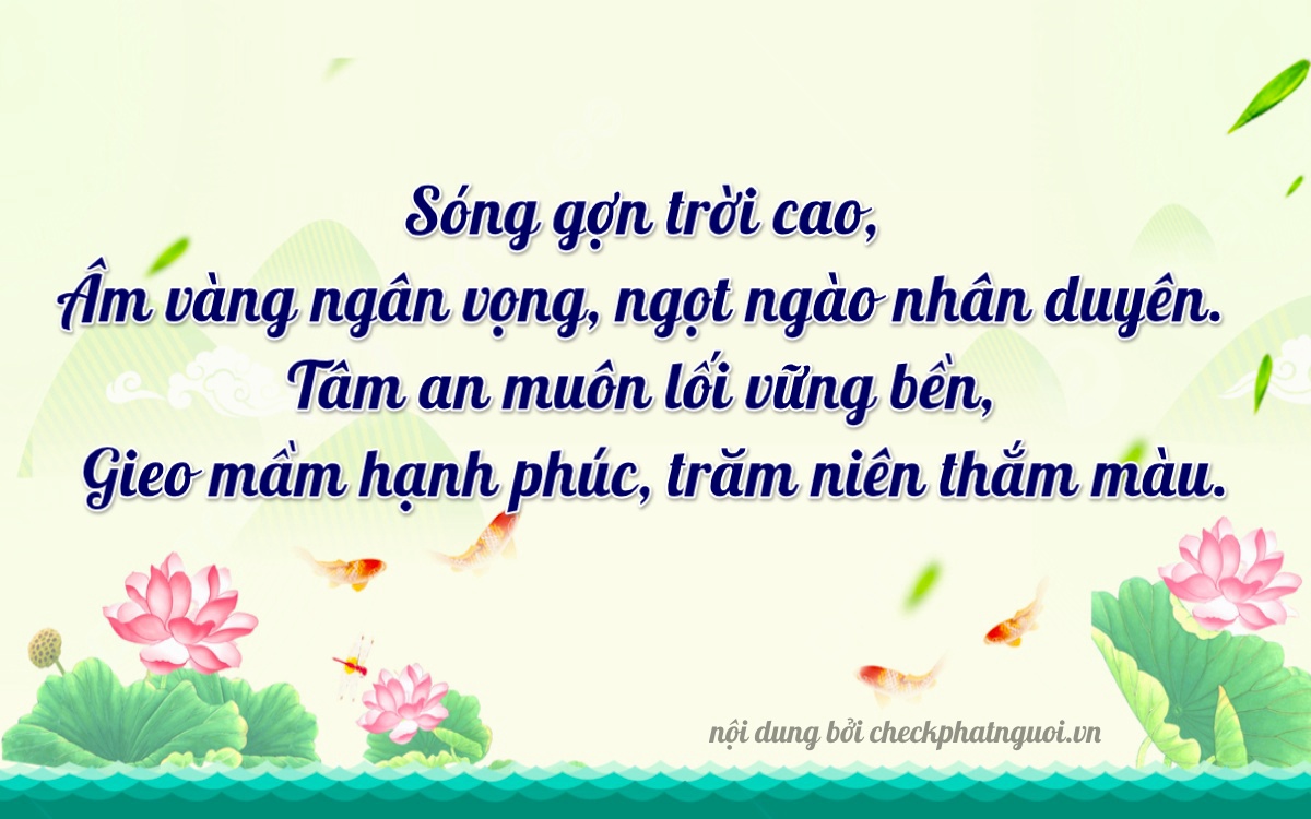 Bài thơ ý nghĩa cho <b>biển số 15A-23542</b> tại website checkphatnguoi.vn