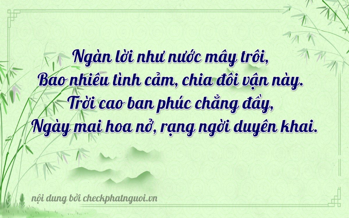 Bài thơ ý nghĩa cho <b>biển số 15A2-41176</b> tại website checkphatnguoi.vn