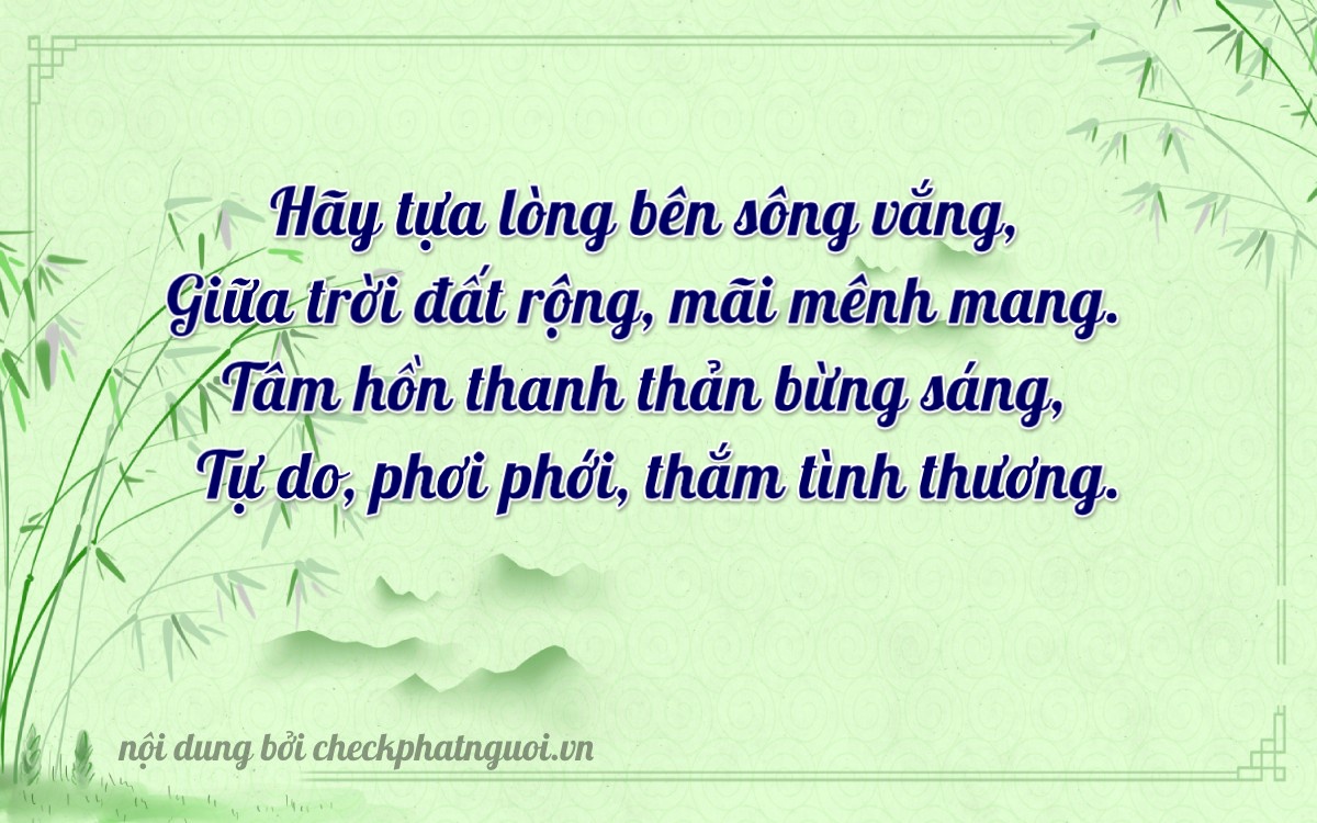 Bài thơ ý nghĩa cho <b>biển số 15A-25128</b> tại website checkphatnguoi.vn