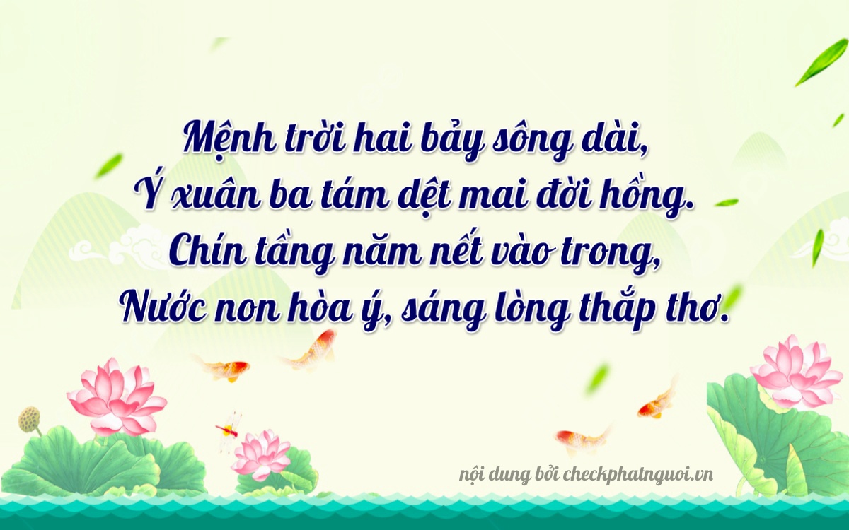 Bài thơ ý nghĩa cho <b>biển số 15A-27385</b> tại website checkphatnguoi.vn