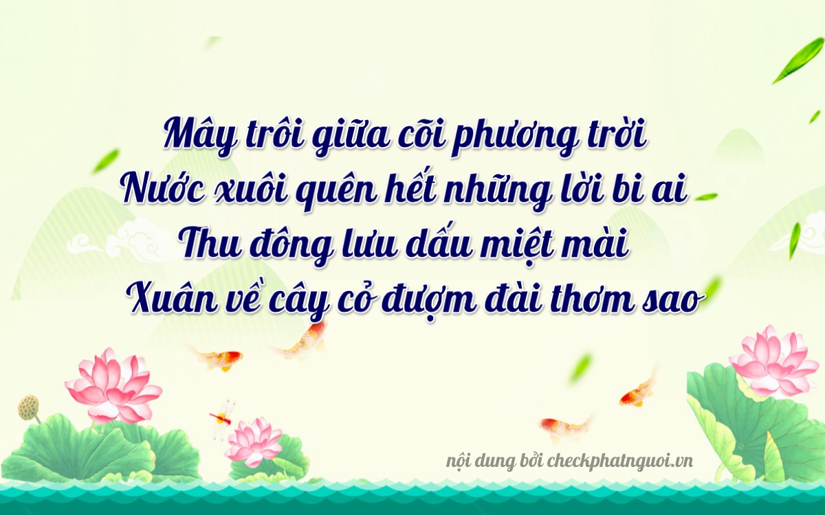 Bài thơ ý nghĩa cho <b>biển số 15A-27909</b> tại website checkphatnguoi.vn