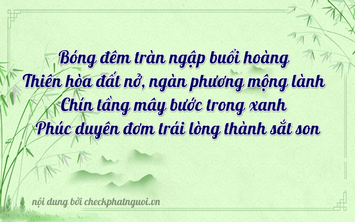 Bài thơ ý nghĩa cho <b>biển số 15A-29408</b> tại website checkphatnguoi.vn
